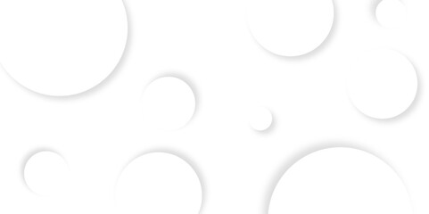 Leinwandbilder - Abstract background with circle white abstract geometric background with soft light white paper circles in design .Gray abstract. Modern design background for report and project presentation template.