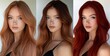 © Smaev - A lovely woman is shown with multiple hair colors and tones