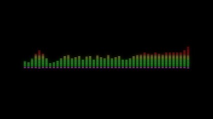 Wall Mural - abstract equalizer audio music sound wave. digital spectrum bright glowing neon vibrant vj disco sty