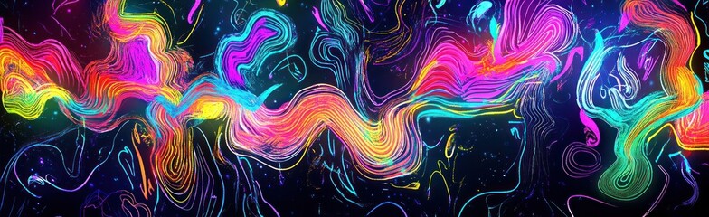  Vibrant Abstract Doodle Art: A Symphony of Colorful Squiggles and Lines