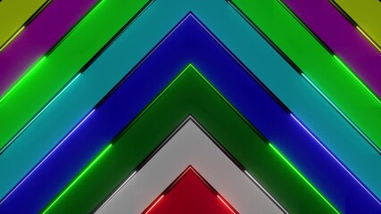 Wall Mural - Animation of neon lines background 4k resolution animation video.
