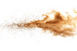 © shirophoto - Fine sand lightly splash top view on a pure white background, isolated and suitable for PNG extraction