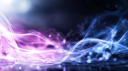 Poster - Abstract Colorful Swirls of Light Representing Energy and Motion in Dark Background : Generative AI