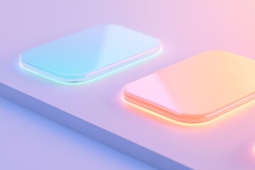 Modern flat ui design with light hover effects for creative button interfaces
