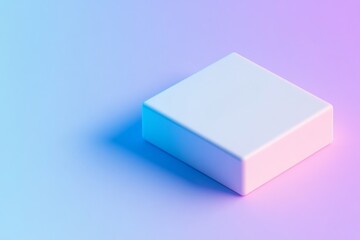 Modern flat ui design with vibrant gradient background and minimalist geometric shape