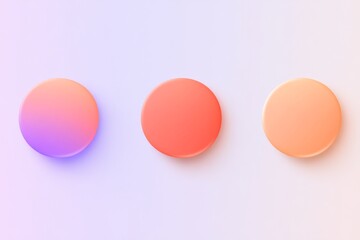 Minimalistic flat ui design with gradient progress tracker circles for digital interface