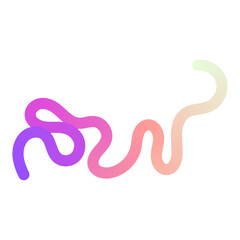 Wall Mural - abstract squiggle background with wavy gradient lines, colorful ribbon shapes, fun organic pattern, 