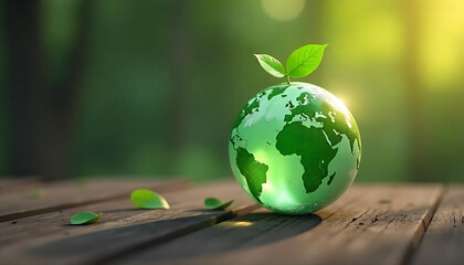 Wall Mural - 3d battery eco energy with green leaf icon. Render 3d battery icon for eco-friendly, green, clean, environmental alternative energy concept. 3d rendering, created with generative ai