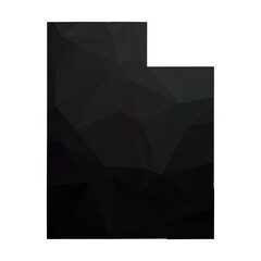 Wall Mural - Abstract Polygon - Low Poly Color Black Utah map. Vector Illustration eps10.