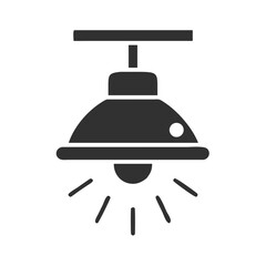Aufkleber - Ceiling Light Icon Representing Automated Room