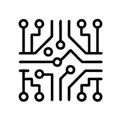 Poster - Circuit Board Icon Representing Technology