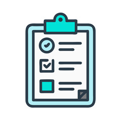 Aufkleber - Clipboard Icon Representing To-Do List Management
