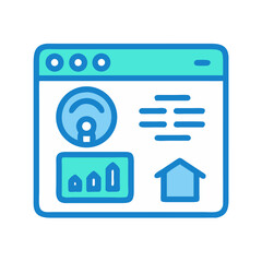 Leinwandbilder - Control Dashboard Icon Representing Smart Home