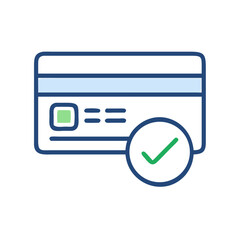 Poster - Credit Card with Checkmark Icon Representing Verification