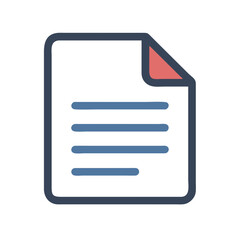 Fototapete - Document Icon Representing File or Text Content
