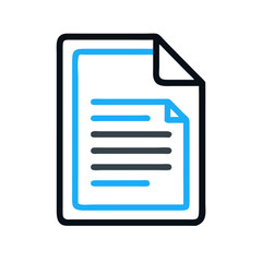 Fototapete - Document Icon Representing File or Text Content