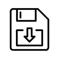 Leinwandbilder - Download Button Icon Representing File Save Action