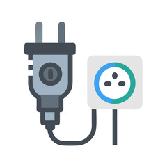 Poster - Electrical Plug Icon Representing Smart Power Connectivity