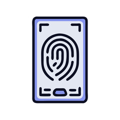 Poster - Fingerprint Scanner Icon Representing Biometric Identification