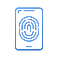 Poster - Fingerprint Scanner Icon Representing Biometric Identification