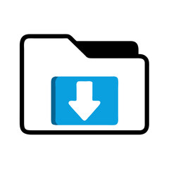 Leinwandbilder - Folder Download Icon Representing Directory File Access
