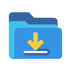 Leinwandbilder - Folder Download Icon Representing Directory File Access