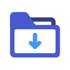 Leinwandbilder - Folder Download Icon Representing Directory File Access