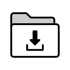 Leinwandbilder - Folder Download Icon Representing Directory File Access