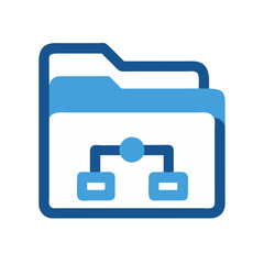 Fototapete - Folder Icon Representing File Directory System