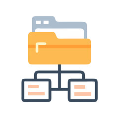 Fototapete - Folder Icon Representing File Directory System
