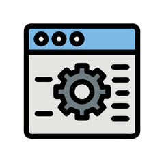 Poster - Gear Settings Icon Representing Configuration Panel