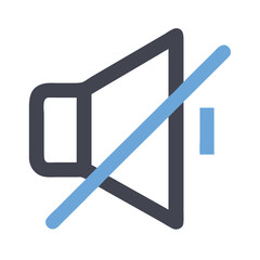 Poster - Muted Speaker Icon Representing Sound Off Status