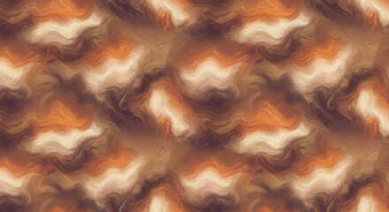 Aufkleber - Abstract brown and white wave pattern background creating fluid motion