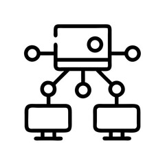 Poster - Network Diagram Icon Representing System Connectivity
