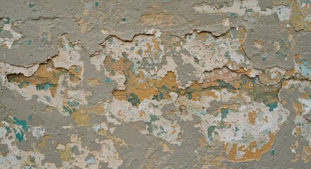Aufkleber - Grunge texture showing peeling paint on an old wall surface backdrop