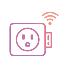 Poster - Power Outlet Icon Representing Smart Electrical System