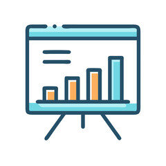 Aufkleber - Presentation Board Icon Representing Data Visualization