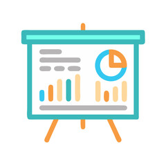 Aufkleber - Presentation Board Icon Representing Data Visualization
