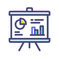 Aufkleber - Presentation Board Icon Representing Data Visualization