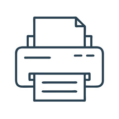 Fototapete - Printer Icon Representing Document Output Device