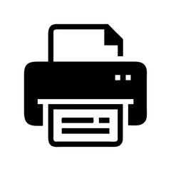Fototapete - Printer Icon Representing Print Command