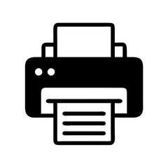 Fototapete - Printer Icon Representing Print Command
