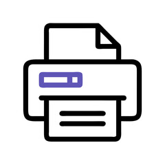 Fototapete - Printer Icon Representing Print Command