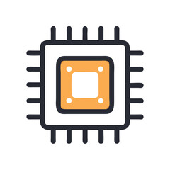 Aufkleber - Processor Chip Icon Representing Central Hardware Component