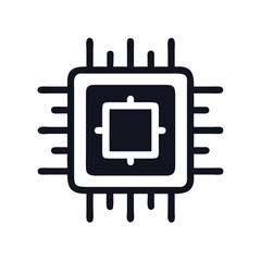 Aufkleber - Processor Chip Icon Representing Central Hardware Component