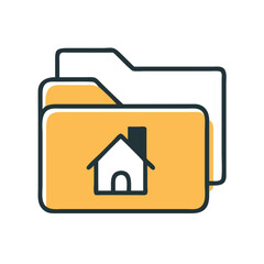 Fototapete - Real Estate Folder Icon Representing Property Documents