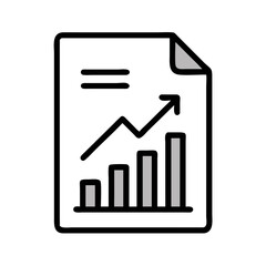 Fototapete - Report with Arrow Icon Representing Financial Performance Analysis
