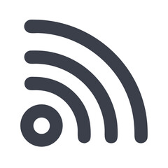 Poster - RSS Signal Icon Representing Feed Subscription Notification