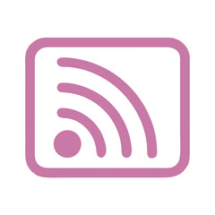 Poster - RSS Signal Icon Representing Feed Subscription Notification
