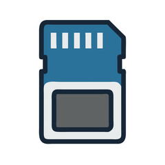 Leinwandbilder - SD Card Icon Representing Portable Memory Storage